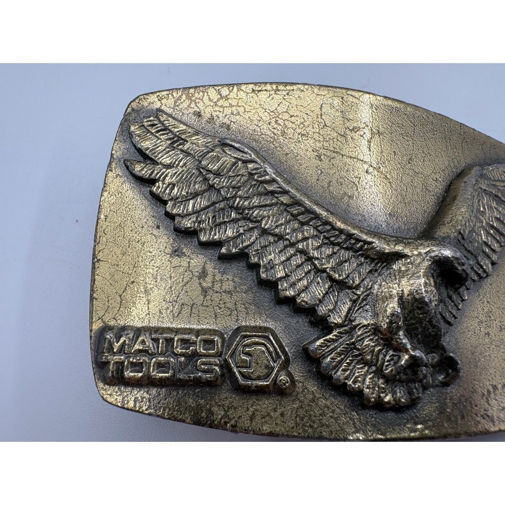 Vintage Matco Tools Belt Buckle Limited Edition Eagle Design Brass Finish‎ - Picture 2 of 5